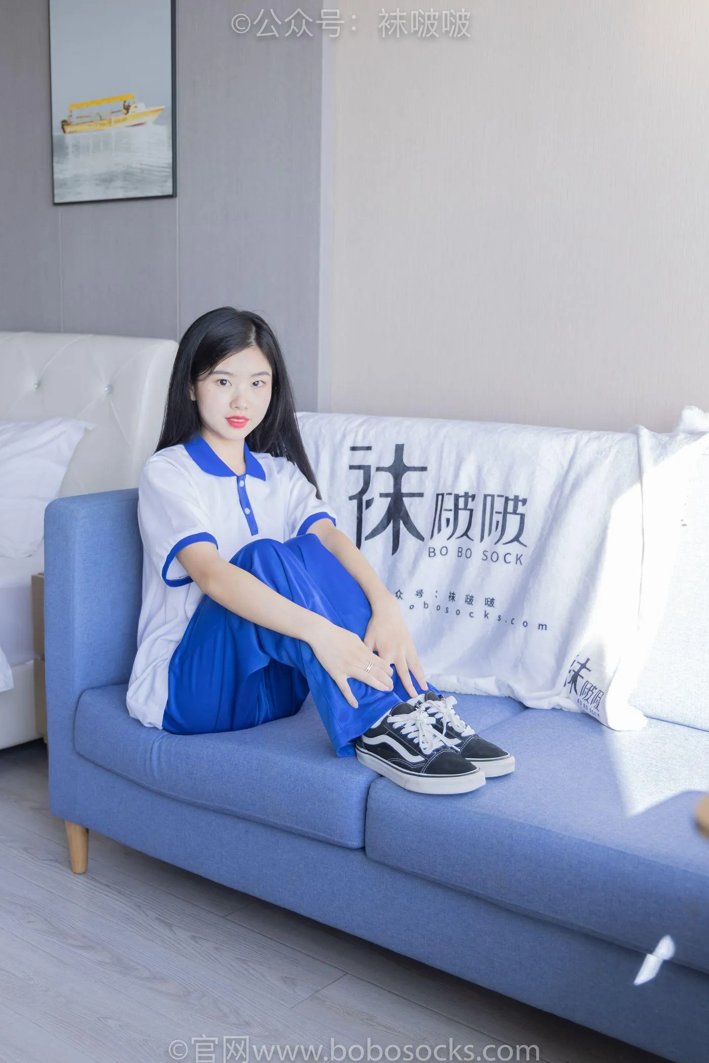[BoBoSocks袜啵啵]NO.039 小奶熊-校服、vans帆布鞋、短白棉袜、裸足 [154P]插图4